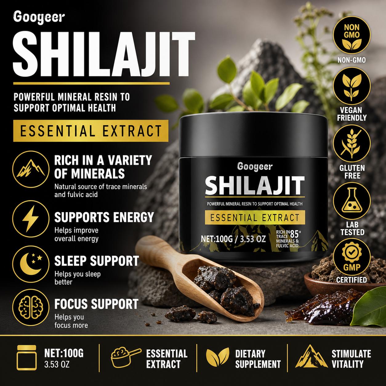 Licorice Root Extract - グーガー シラジット エキス パウダー フルボ酸85% 睡眠サポート