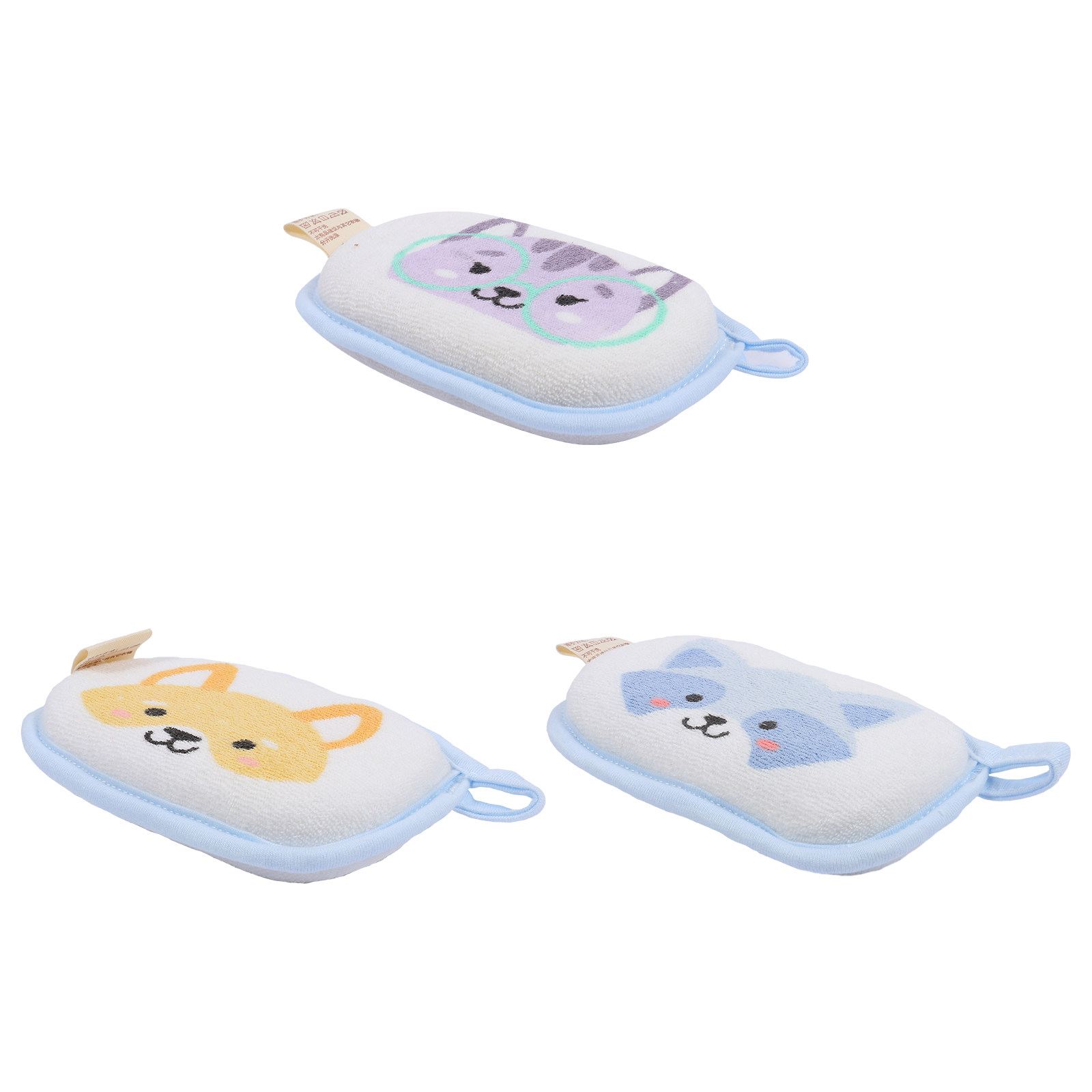 3個入り幼児用バススポンジ 超ソフトコットン製 新生児用 漫 - Skincare Newborn のレビューと価格