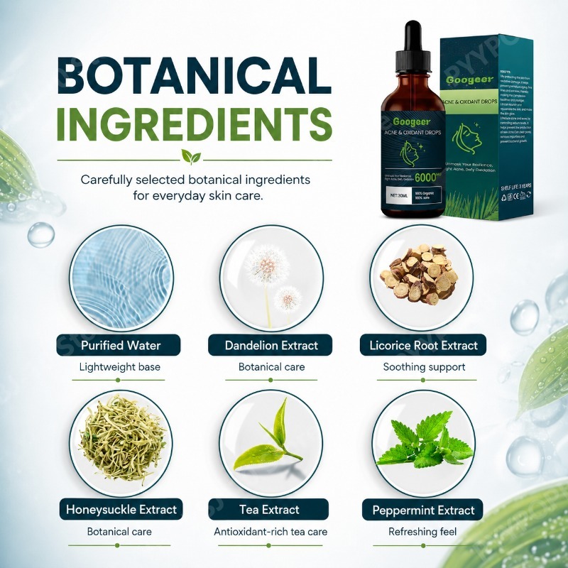 グーガー ボタニカルスキンケアドロップス 30mL 甘草根茶 - Licorice Root Extract のレビューと価格
