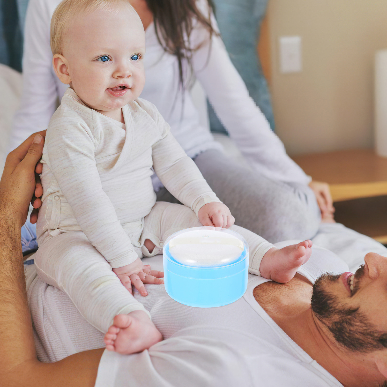 ベビーパウダーパフコンテナ 新生児ケア用の快適なパフ付きポー - Skincare Newborn のレビューと価格