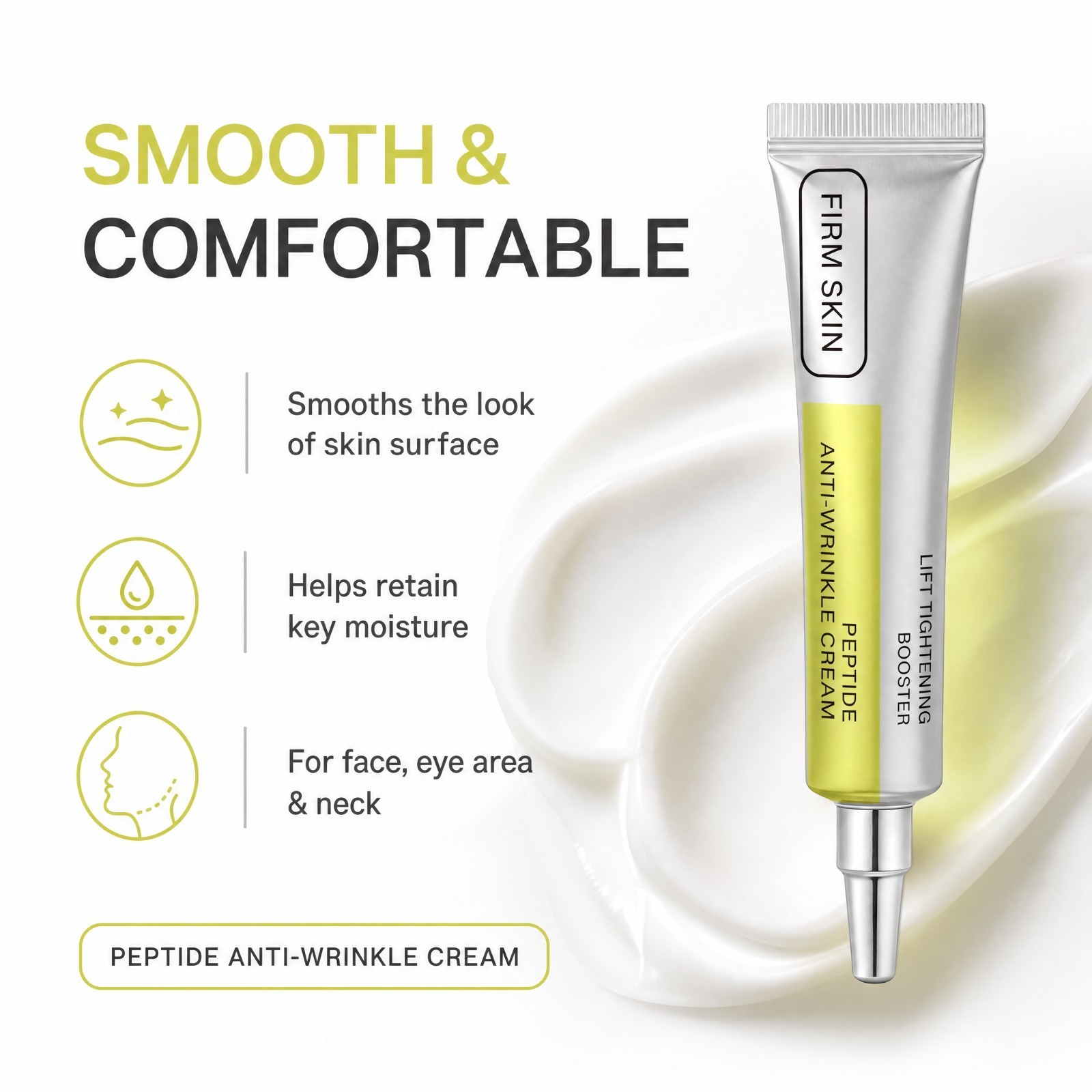 ペプチドレチノールフェイスクリーム、引き締め、なめらか、保湿 - Peptide Neck Cream のレビューと価格