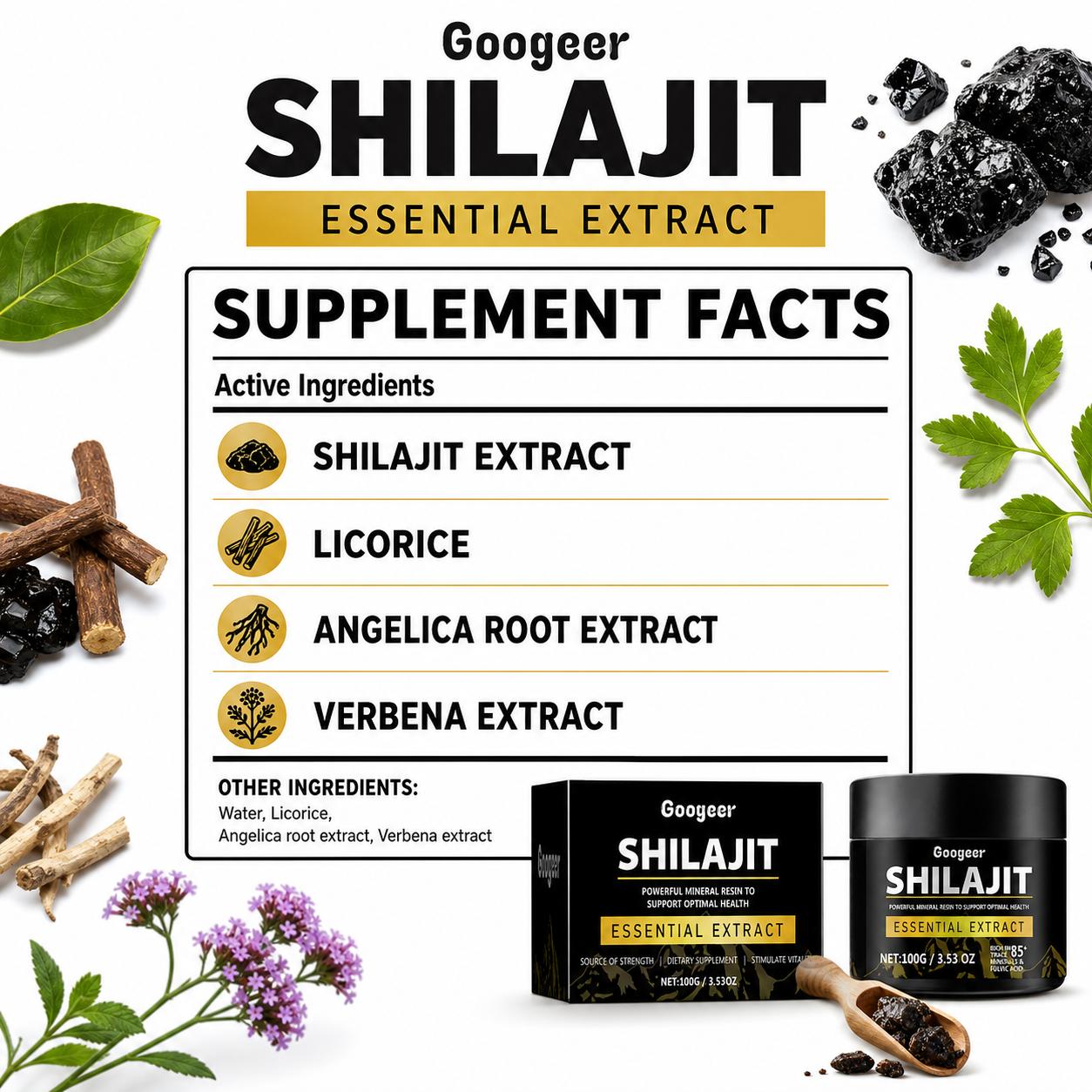 グーガー シラジット エキス パウダー フルボ酸85% 睡眠 - Licorice Root Extract のレビューと価格