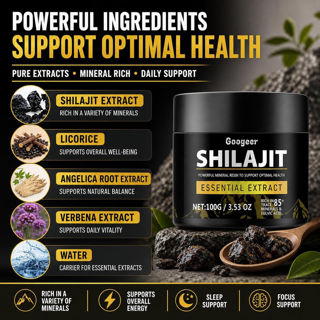 グーガー シラジット エキス パウダー フルボ酸85% 睡眠 - Licorice Root Extract のレビューと価格